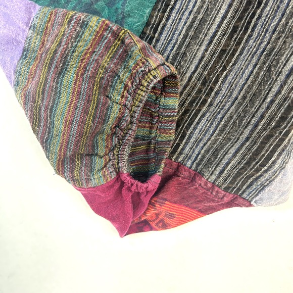 Kathmandu Imports Patchwork Harem Pants Boho Festival Drop Crotch Hippie Yoga OS - Picture 8 of 12